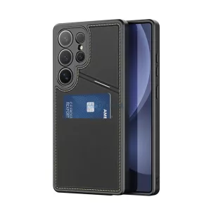 HUSĂ! - DUX DUCIS RAFI II MAG silicon telefon protector (titular de card, buzunar card, RFID, MagSafe) BLACK Samsung Galaxy S25 Ultra (SM-S938)