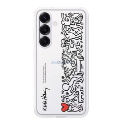   HUSĂ! - SAMSUNG plastic telefon protector (rezistent la șocuri, transparent detașabil + carte de buzunar spate) WHITE Samsung Galaxy S25 (SM-S931)