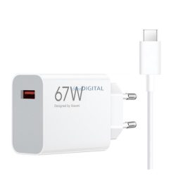   XIAOMI HYPERCHARGE încărcător de rețea Priză USB (67W, încărcător rapid) ALB
