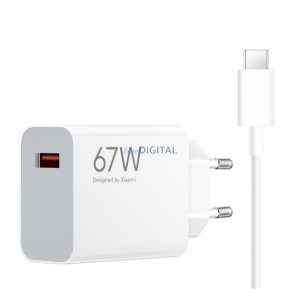 XIAOMI HYPERCHARGE încărcător de rețea Priză USB (67W, încărcător rapid) ALB
