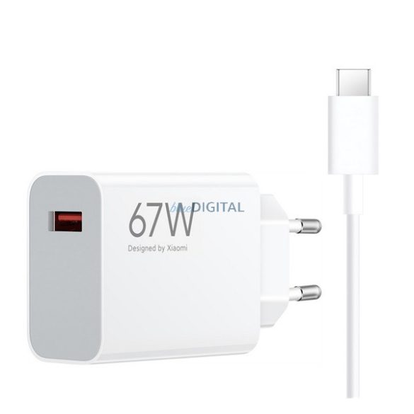 XIAOMI HYPERCHARGE încărcător de rețea Priză USB (67W, încărcător rapid) ALB