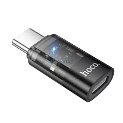   Adaptor HOCO UA36D (mufă Lightning - Type-C, transfer de date și încărcare, OTG) NEGRU