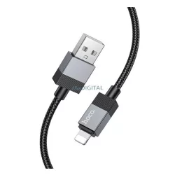   HOCO X110 cablu de date (USB - lightning, 2.4A, încărcător rapid, 100cm, șiret) NEGRU