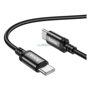 HOCO X89 cablu de date (Tip-C - Tip-C, 60W, încărcător rapid, 100cm, șiret) NEGRU