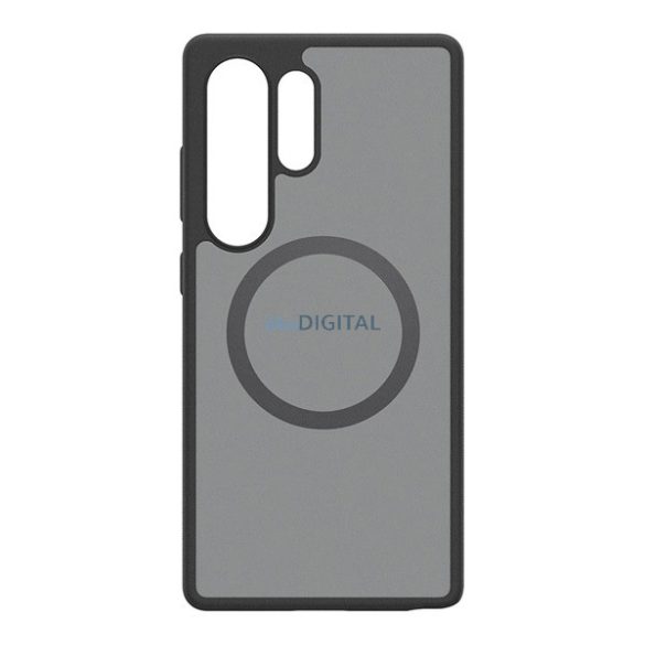 SPIGEN CAPELLA silicon protector de telefon (rezistent la șocuri, cadru cu bule, mat, MagSafe) BLACK/GREEN Samsung Galaxy S25 Ultra (SM-S938)