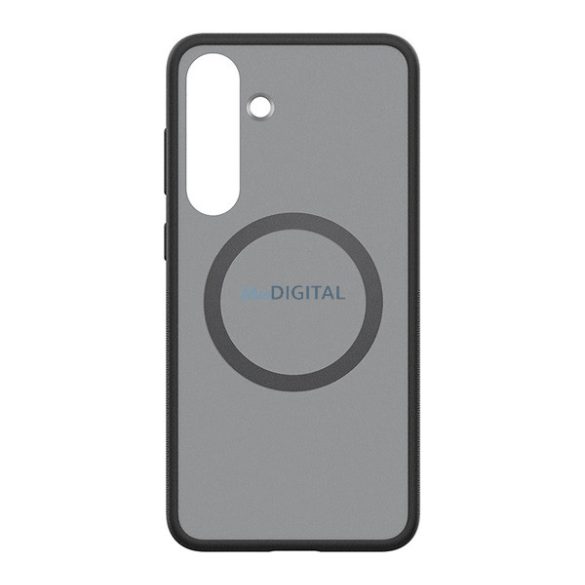 SPIGEN CAPELLA silicon protector de telefon (rezistent la șocuri, cadru cu bule, mat, MagSafe) BLACK/GREEN Samsung Galaxy S25 (SM-S931)