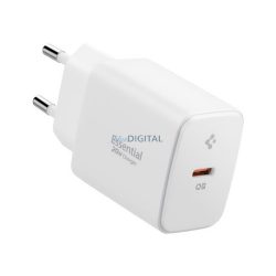   Încărcător de rețea SPIGEN ESSENTIAL cu priză Type-C (20W, GaN, încărcător rapid PD 3.0) ALB