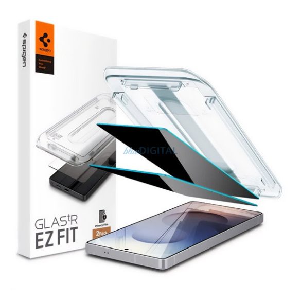 SPIGEN EZ FIT HD ecran protector de sticlă 2pcs (2.5D, 0.2mm, 9H + cadru) pentru Samsung Galaxy S25 Ultra (SM-S938)