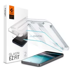   SPIGEN EZ FIT HD ecran protector de sticlă 2pcs (2.5D, caz-friendly, ultra-subțire, 0.2mm, 9H + cadru) pentru Samsung Galaxy A36 5G (SM-A366)
