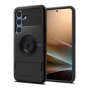 HUSĂ! - SPIGEN SLIM ARMOR MAG silicon telefon protector (spate din plastic, rezistent la șocuri, colț pernă de aer, MagSafe) Negru Samsung Galaxy S25 Plus (SM-S936)