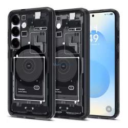   HUSĂ! - SPIGEN ULTRA HYBRID ZERO ONE plastic telefon protector (rezistent la șocuri, cadru pernă de aer, MagSafe) BLACK Samsung Galaxy S25 (SM-S931)