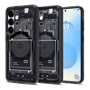 HUSĂ! - SPIGEN ULTRA HYBRID ZERO ONE plastic telefon protector (rezistent la șocuri, cadru pernă de aer, MagSafe) BLACK Samsung Galaxy S25 (SM-S931)
