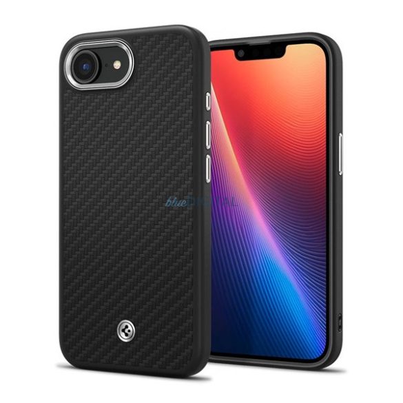 SPIGEN ENZO ARAMID telefon protector (Magsafe, model de carbon) Negru Apple iPhone 16e