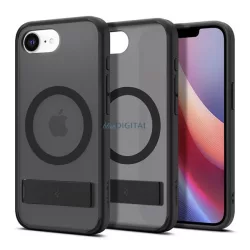   HUSĂ! - SPIGEN ULTRA HYBRID S plastic protector de telefon (rezistent la șocuri, cadru cu bule, MagSafe) Negru Apple iPhone 16e