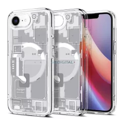   HUSĂ! - SPIGEN ULTRA HYBRID ZERO ONE plastic protector de telefon (rezistent la șocuri, bubble cadru, MagSafe) Alb Apple iPhone 16e