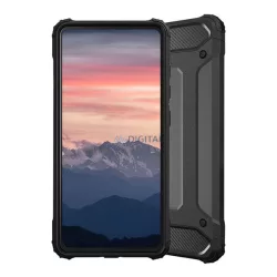   HUSĂ! - Defender Silicone Phone Protector (rezistent la impact, bubble heel, efect metalic) Negru Apple iPhone 16e