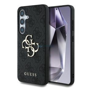 GUESS 4G BIG LOGO silicon protector de telefon (rezistent la șocuri, piele efect spate) Negru Samsung Galaxy S25 (SM-S931)