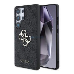 GUESS 4G BIG LOGO silicon protector de telefon (rezistent la șocuri, piele efect spate) Negru Samsung Galaxy S25 Ultra (SM-S938)