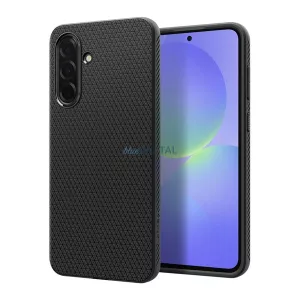 HUSĂ! - SPIGEN LIQUID AIR silicon telefon protector (rezistent la șocuri, bubble heel, diamant) Negru Samsung Galaxy A36 5G (SM-A366)