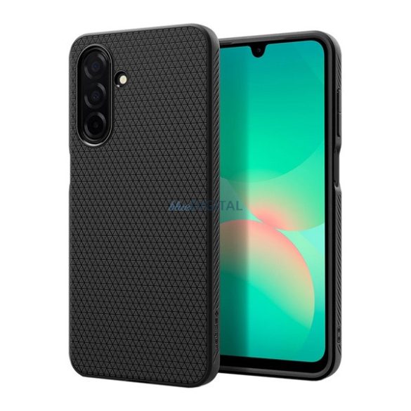 SPIGEN LIQUID AIR silicon telefon protector (rezistent la șocuri, bubble heel, diamant) Negru Samsung Galaxy A26 5G (SM-A266)