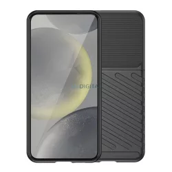   HUSĂ! - Silicon protector de telefon (rezistent la impact, cu dungi, model convex) Negru Apple iPhone 16e
