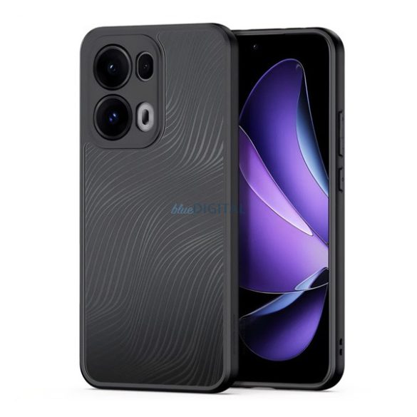 DUX DUCIS AIMO silicon telefon protector (rezistent la șocuri, protector de cameră, mat, val) Negru Oppo Reno 13 Pro