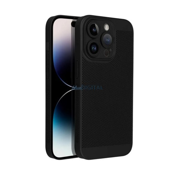 Protector de plastic pentru telefon (respirabil, cu găuri, protecție pentru cameră) Negru Xiaomi Redmi Note 14 Pro 4G