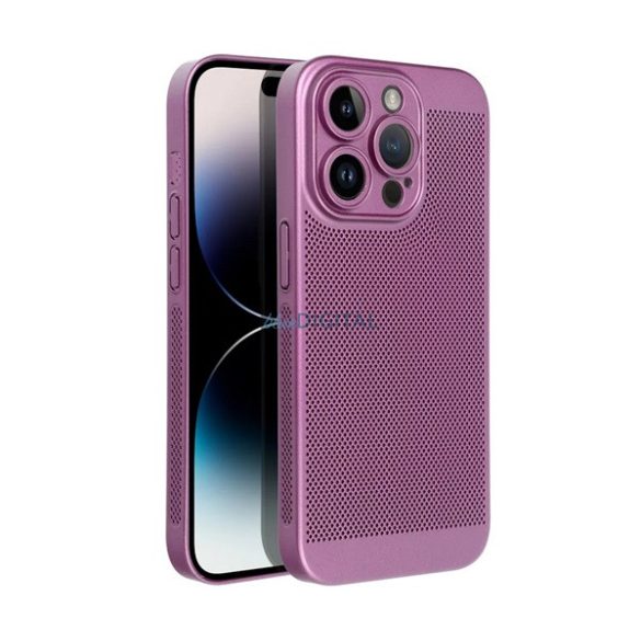 Protector de plastic pentru telefon (respirabil, cu găuri, protecție pentru cameră) Violet Xiaomi Redmi Note 14 Pro 4G