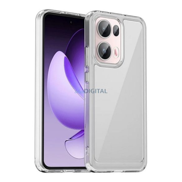 Silicon protector de telefon (rezistent la șocuri, spate transparent) pentru Oppo Reno 13 Pro