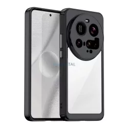   HUSĂ! - Silicon protector de telefon (rezistent la șocuri, spate transparent) Negru Xiaomi 15 Ultra