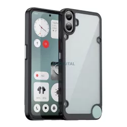   HUSĂ! - Silicon protector de telefon (rezistent la impact, spate transparent) Negru Nothing CMF Phone 1