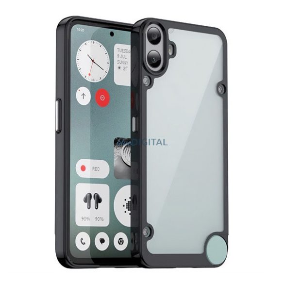 Silicon protector de telefon (rezistent la impact, spate transparent) Negru Nothing CMF Phone 1