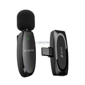DEVIA KINTONE microfon bluetooth (Tip-C, LAVALIER clip-on) NEGRU