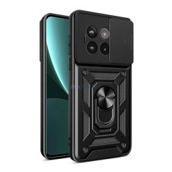   HUSĂ! - Defender silicon protector de telefon (rezistent la șocuri, inel de reținere, protector de cameră) Negru OnePlus 13R 5G