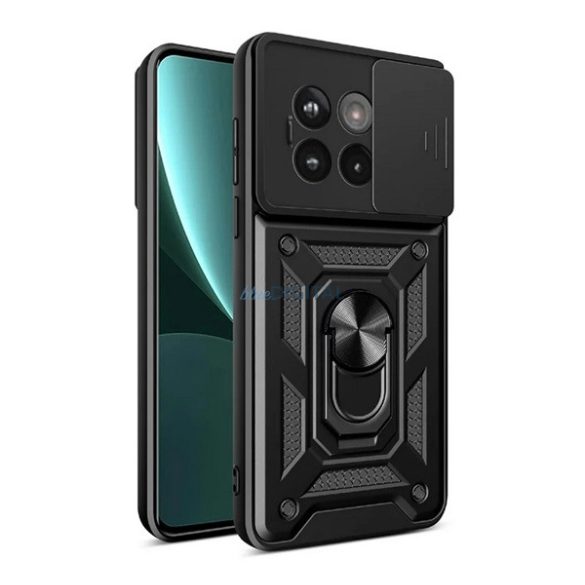 Defender silicon protector de telefon (rezistent la șocuri, inel de reținere, protector de cameră) Negru OnePlus 13R 5G