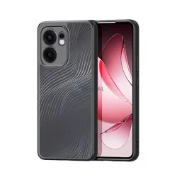   HUSĂ! - DUX DUCIS AIMO silicon telefon protector (rezistent la șocuri, protector de cameră, mat, val) Negru Oppo Reno 13 F 5G