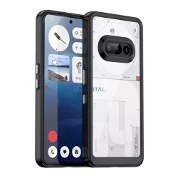   HUSĂ! - Silicon protector de telefon (rezistent la impact, spate acrilic, protector de cameră) Negru Nothing Phone (3a)
