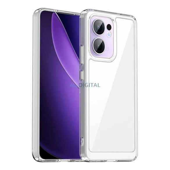 Silicon protector de telefon (rezistent la șocuri, spate transparent) pentru Oppo Reno 13 F 5G