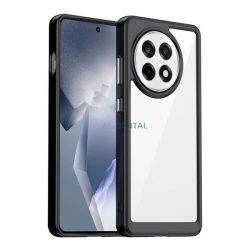   HUSĂ! - Silicon protector de telefon (rezistent la șocuri, spate transparent) Negru OnePlus 13R 5G