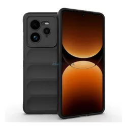   HUSĂ! - Silicon protector de telefon (rezistent la șocuri, protecție cameră, 3D) Negru Realme GT 7 Pro 5G