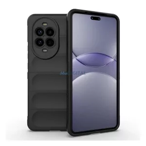 HUSĂ! - Silicon protector de telefon (rezistent la șocuri, protecție cameră, 3D) Negru Huawei Nova 13 Pro