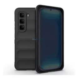   HUSĂ! - Silicon protector de telefon (rezistent la șocuri, protecție cameră, 3D) Negru Infinix Hot 50 Pro 4G (X6881)