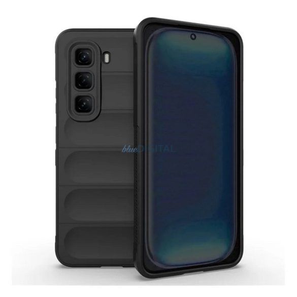 Silicon protector de telefon (rezistent la șocuri, protecție cameră, 3D) Negru Infinix Hot 50 Pro 4G (X6881)