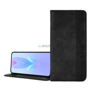 HUSĂ! - Husă permanentă, efect piele (FLIP, deschidere laterală, desktop, mozaic) Negru Honor X8c