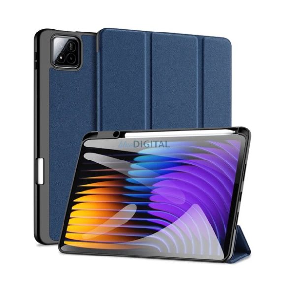 DUX DUCIS DOMO cutie în picioare, efect de piele (activ FLIP, deschidere laterală, TRIFOLD, suport de birou, suport creion)