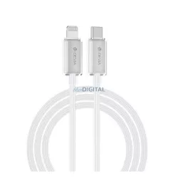   DEVIA cablu de date (Type-C - lightning, 27W, 3A, 150cm, șiret) ALB