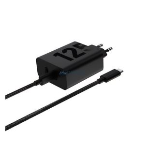 MOTOROLA TURBOPOWER încărcător de rețea 2 prize Type-C (125W, încărcător rapid PD + cablu Type-C) NEGRU