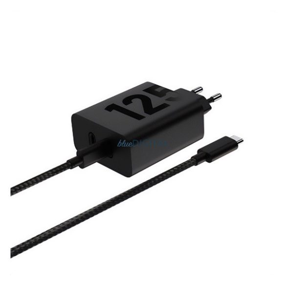 MOTOROLA TURBOPOWER încărcător de rețea 2 prize Type-C (125W, încărcător rapid PD + cablu Type-C) NEGRU
