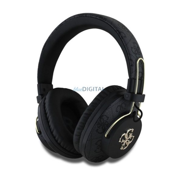 GUESS PU 4G METAL LOGO căști bluetooth STAR (v5.3, microfon, anulare zgomot) NEGRU