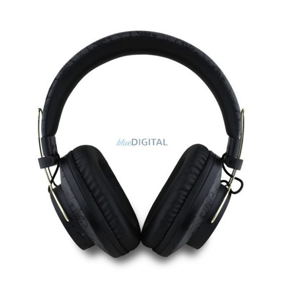 GUESS PU 4G METAL LOGO căști bluetooth STAR (v5.3, microfon, anulare zgomot) NEGRU